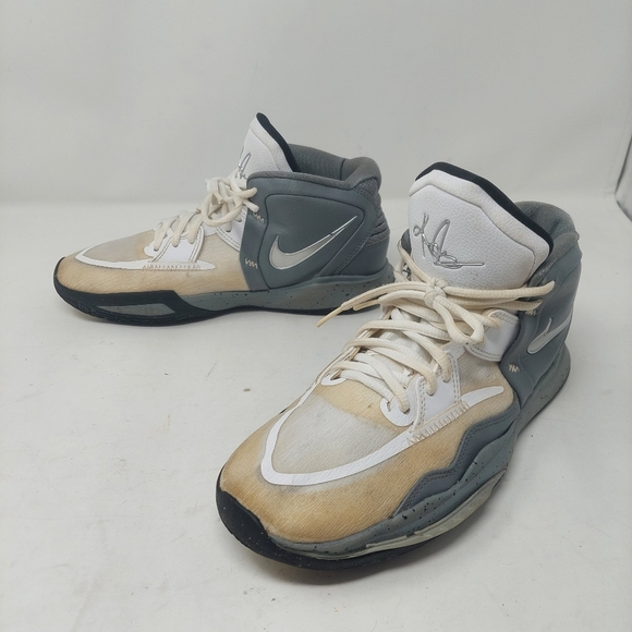 Nike Kyrie Infinity Se White Cement Grey Smoke High Top Sneakers Youth Size 7 - Picture 13 of 13